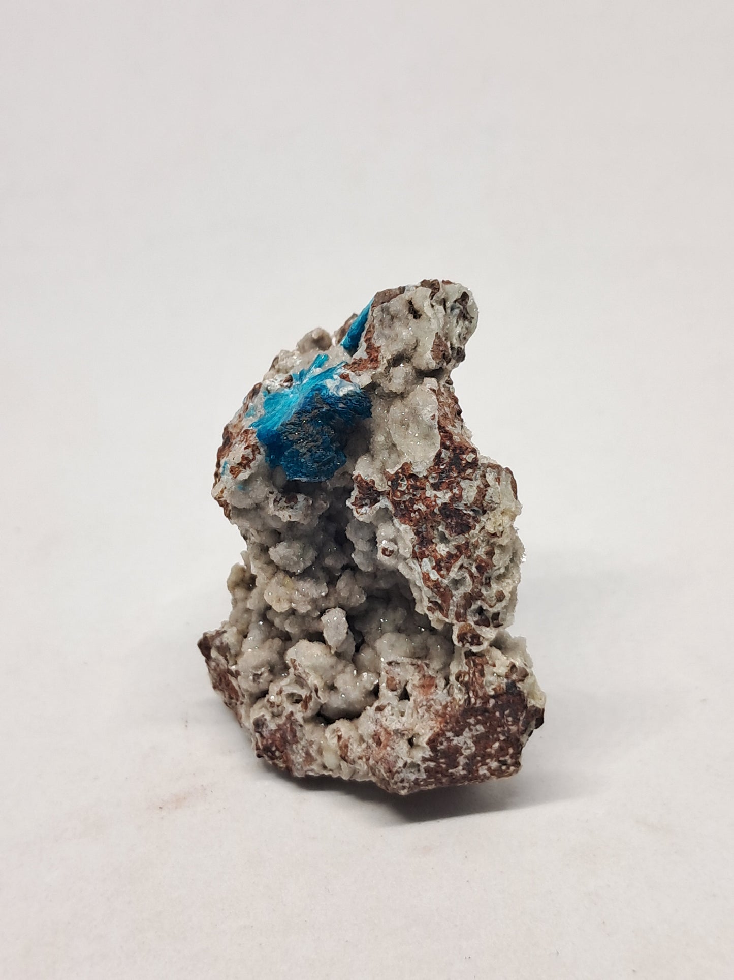 Cavansite on Heulandite Matrix (Wagholi) Rough Stone | Natural Crystal | Rare Mineral Specimen #CV11