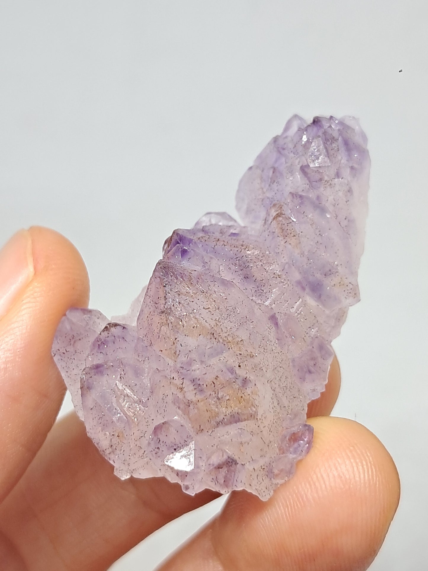 Amatista "Super Siete" (Karur) Cúmulo de Cristales Elestiales | Piedra Natural | Ejemplar Mineral n.° KA96