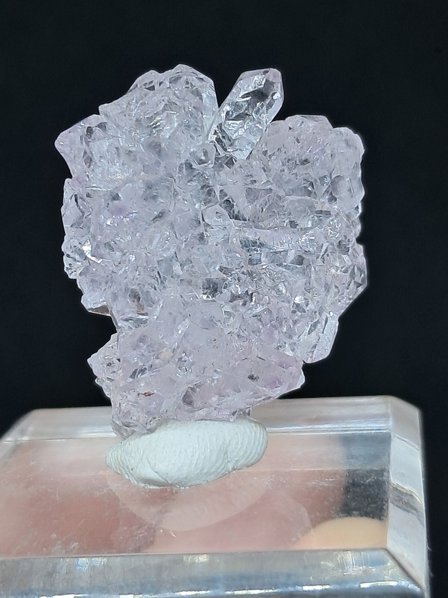 Amatista en racimo (Karur) Cristal de cuarzo lavanda brillante | Piedra natural | Ejemplar mineral n.° KA79