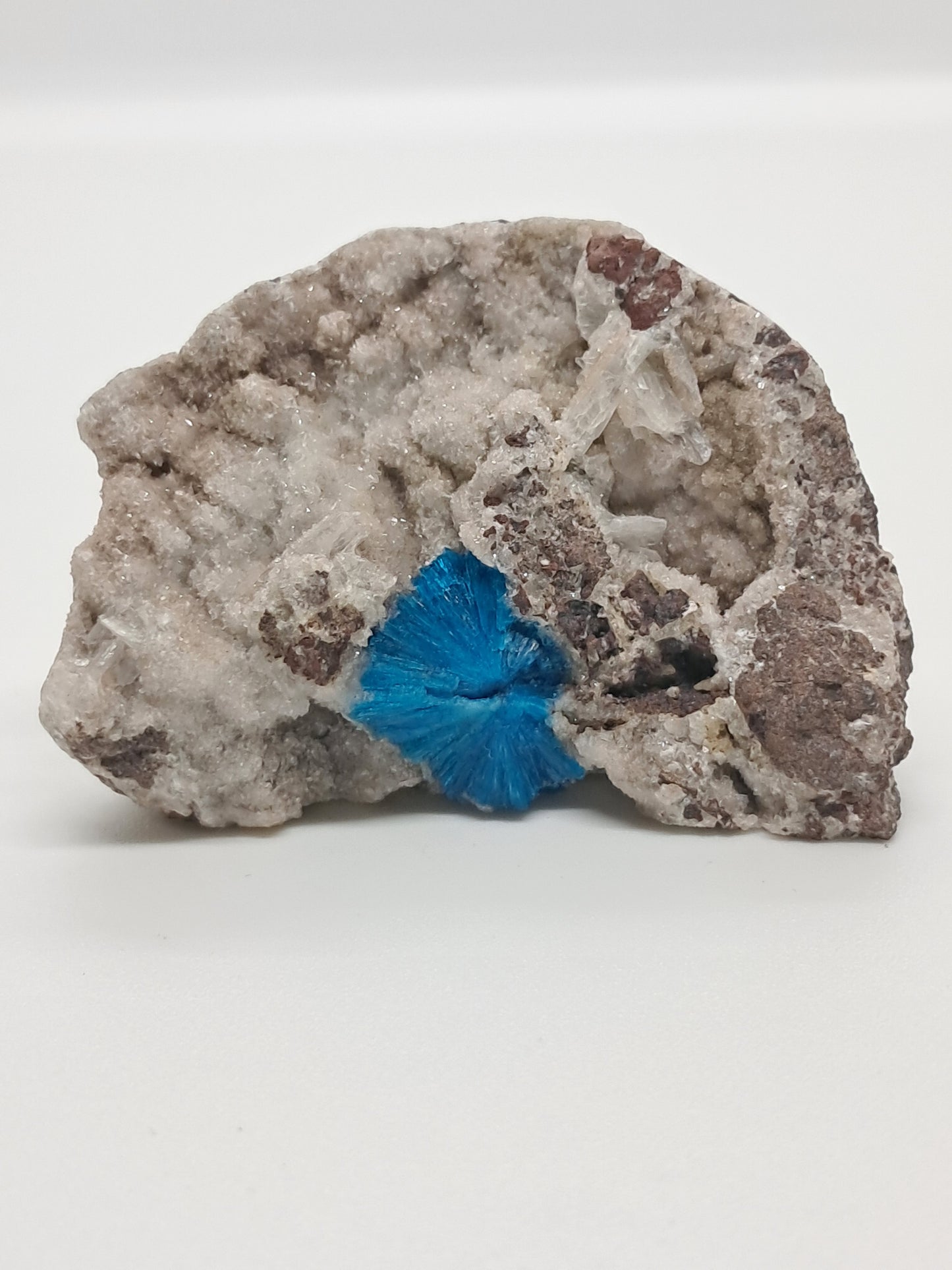 Cavansite on Heulandite Matrix (Wagholi) Rough Stone | Natural Crystal | Rare Mineral Specimen #CV31