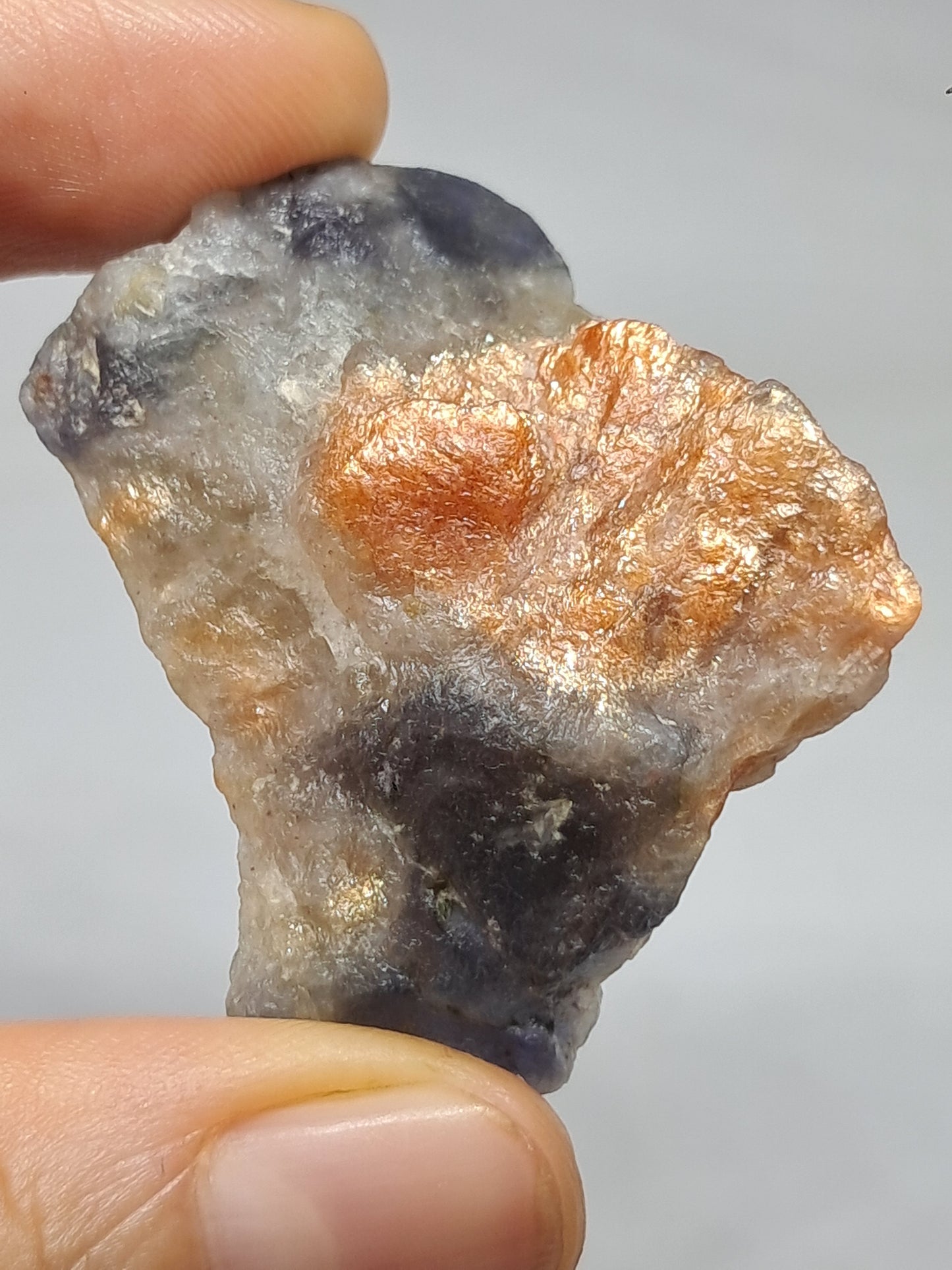 Sunstone w/ Iolite (Tamil Nadu) Rough Stone | Natural Crystal | Mineral Specimen #SI13