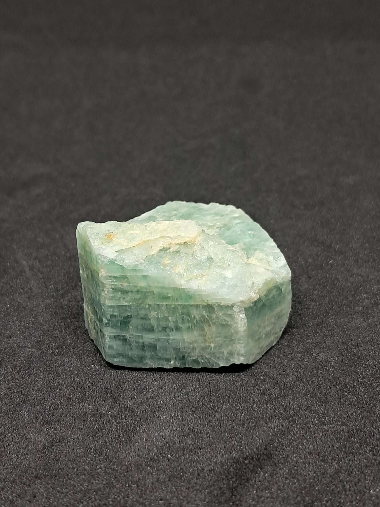 Aquamarine (Andhra Pradesh) Rough Hexagonal Crystal | Mineral Specimen #AQM8