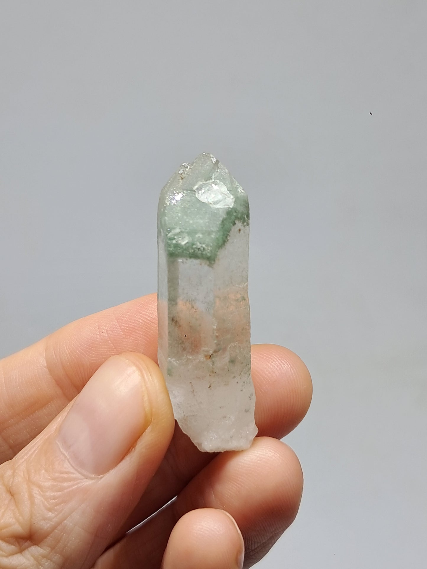 Juego de 3 puntas de cuarzo: clorita, turmalina y hematita fantasma | Cristales en bruto | Piedras en bruto #RCS19