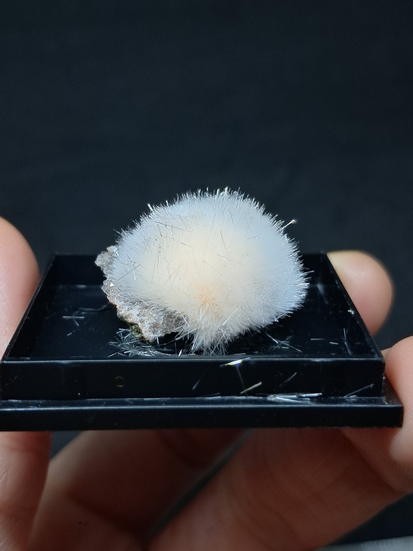Peach Color Mesolite (Madhya Pradesh) Natural Crystal | Mineral Specimen #MS12
