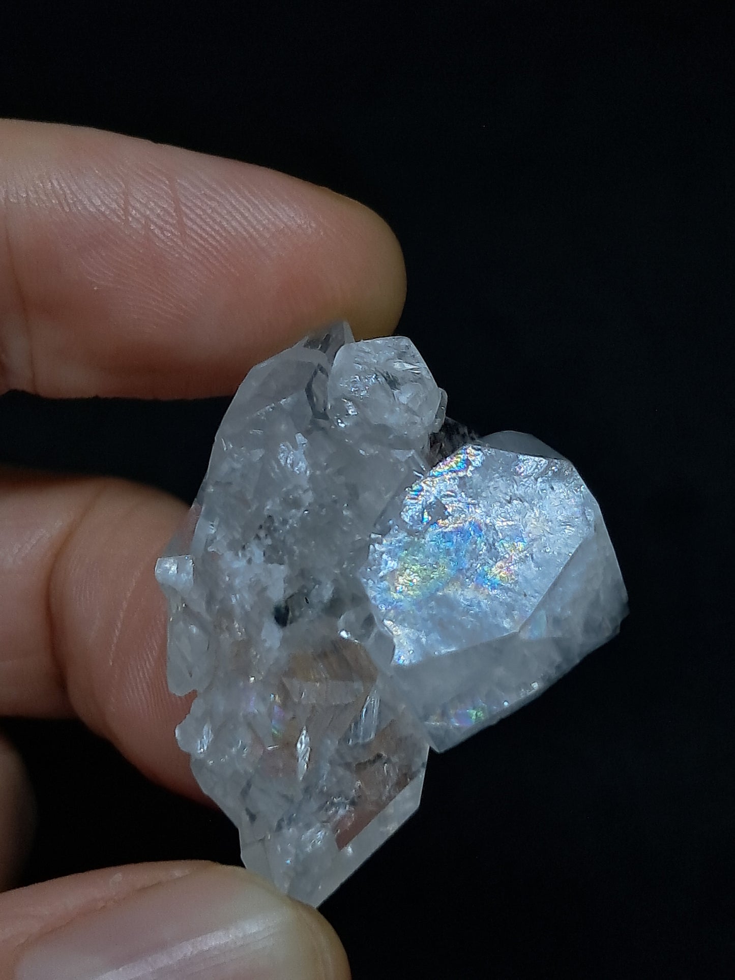 Clear Apophyllite Biterminated Point (Ajanta) Natural Crystal | Mineral Specimen #AP55