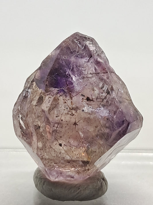 Amatista "Super Seven" Punta de Cristal (Karur) Cuarzo Tipo Herkimer | Piedra Natural | Ejemplar Mineral #KA78