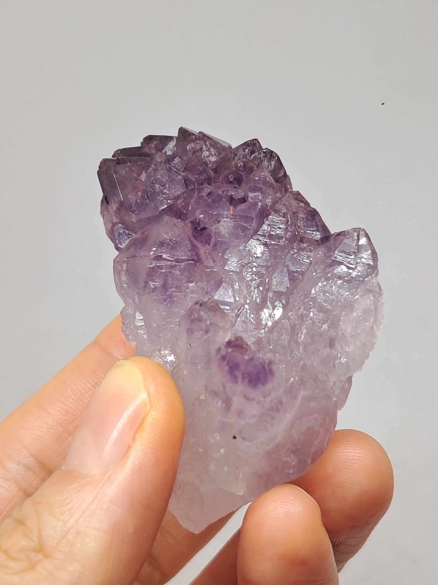 Clúster de cristal de amatista elestial (Karur) | Piedra Natural | Espécimen mineral #KA93