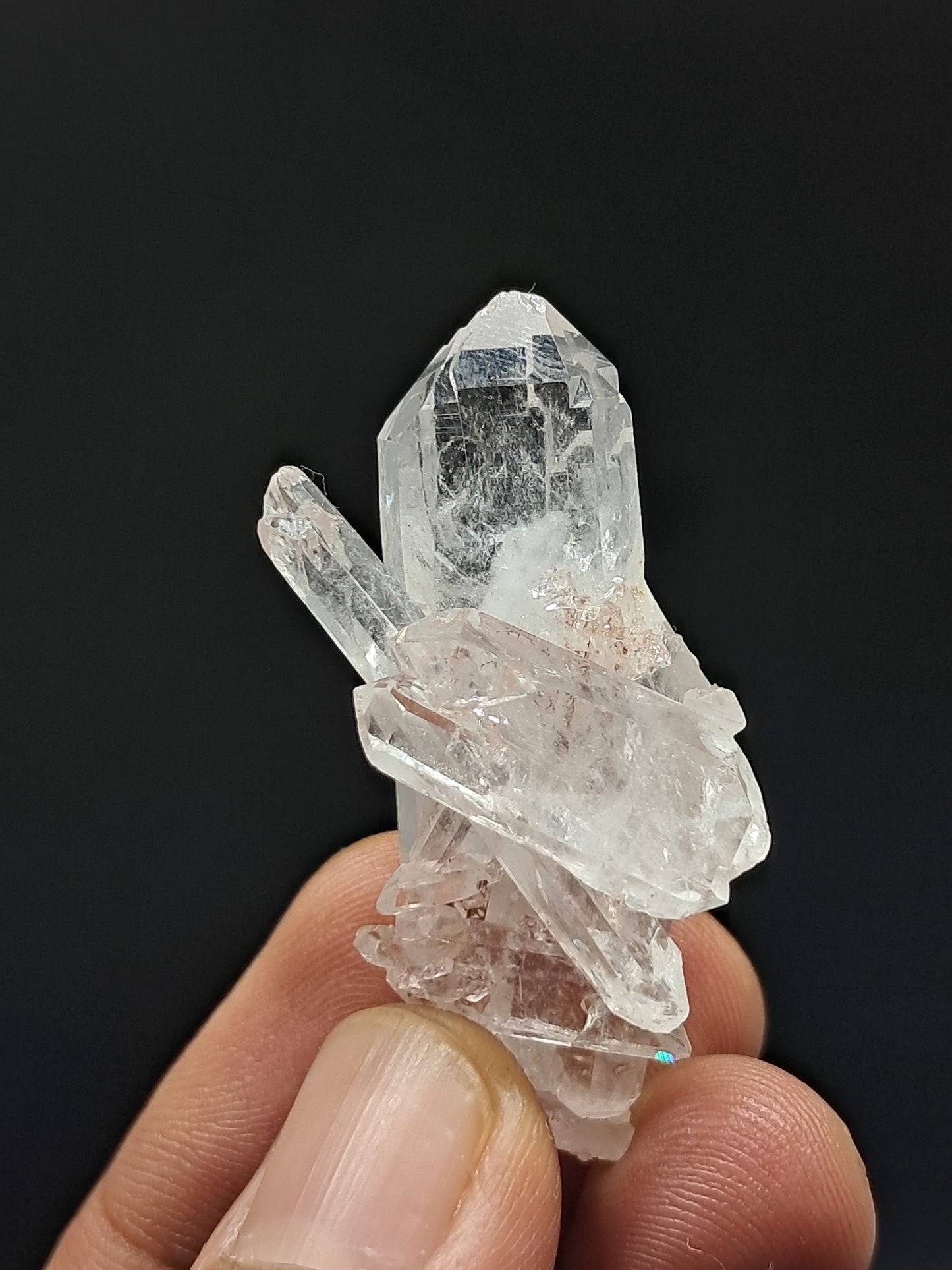 Cúmulo de Cuarzo Faden Claro (Santander, Colombia) Punta Natural | Ejemplar Mineral n.° COQ17