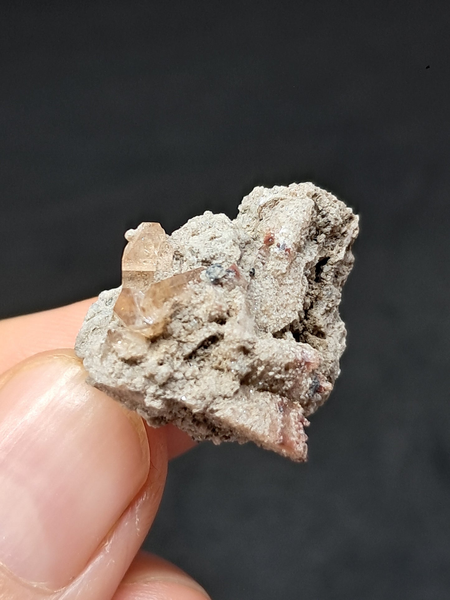 Cristales de topacio natural en matriz (México), piedra preciosa rara | Ejemplar mineral n.° TPZ17