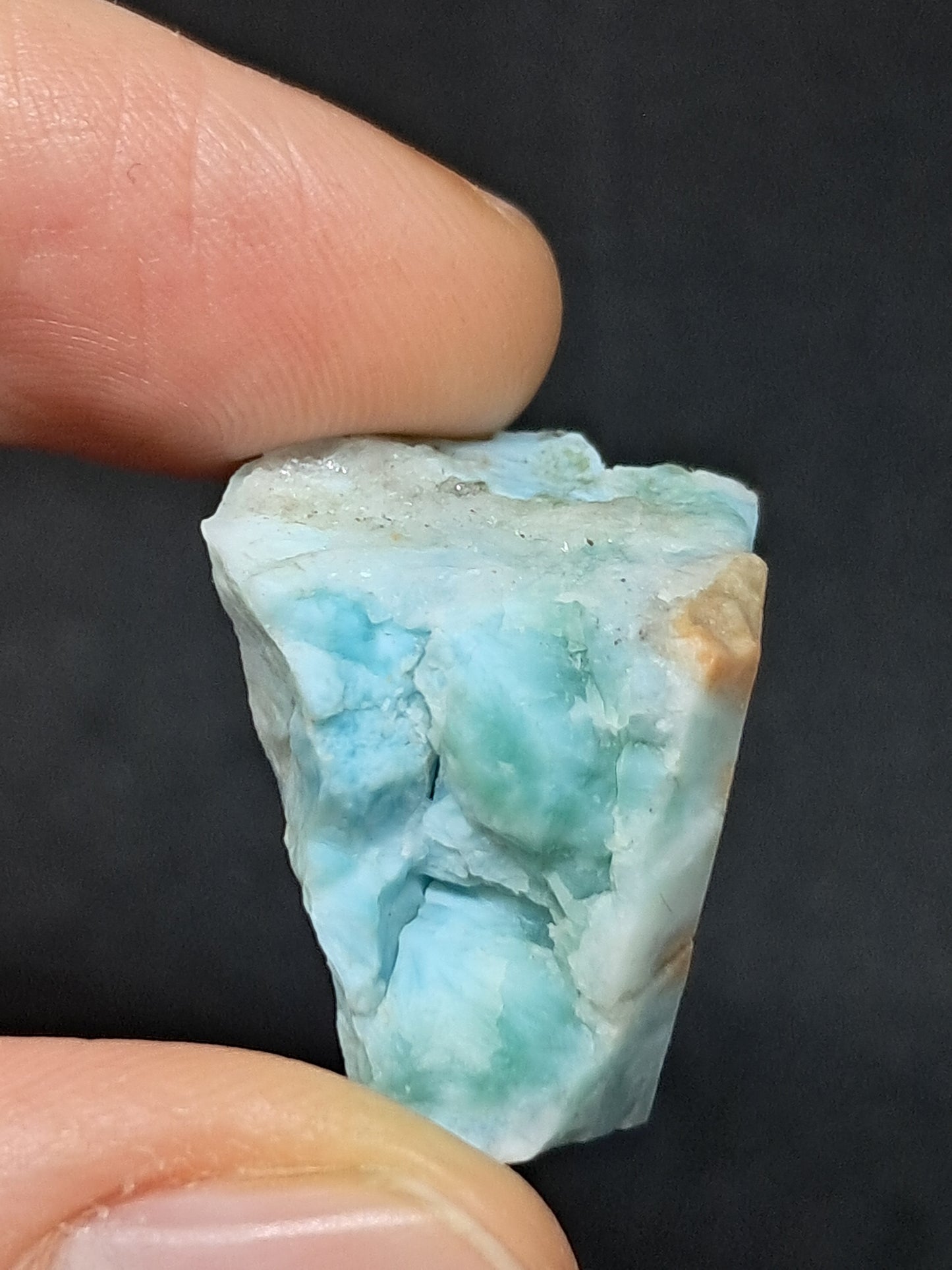 Larimar Raw Slice (Non-precious Natural Stone) #LM12