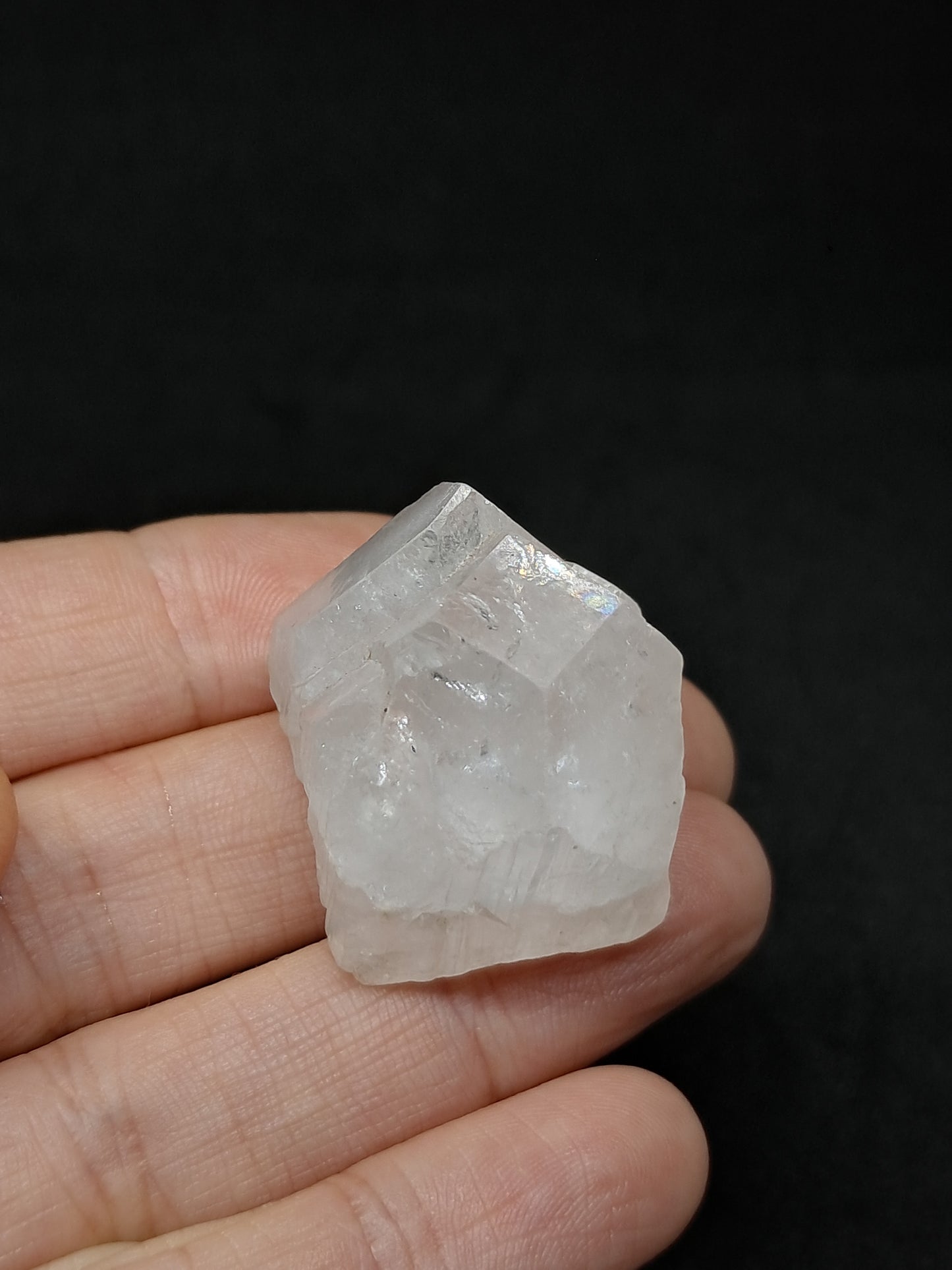 Clear Apophyllite Twinned Crystal (Ajanta) Natural Point | Mineral Specimen #AP57