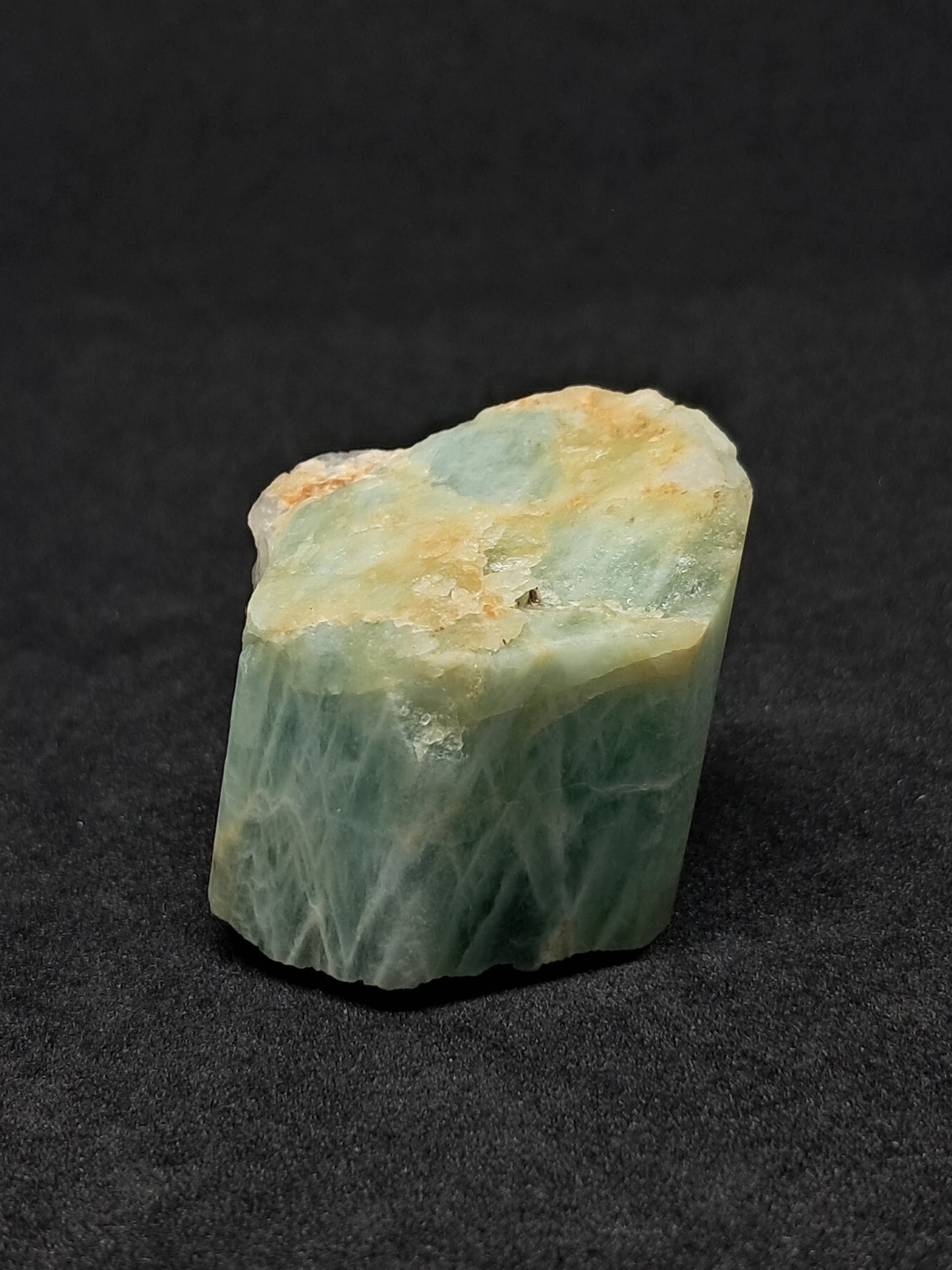 Aquamarine (Andhra Pradesh) Rough Hexagonal Crystal | Mineral Specimen #AQM6