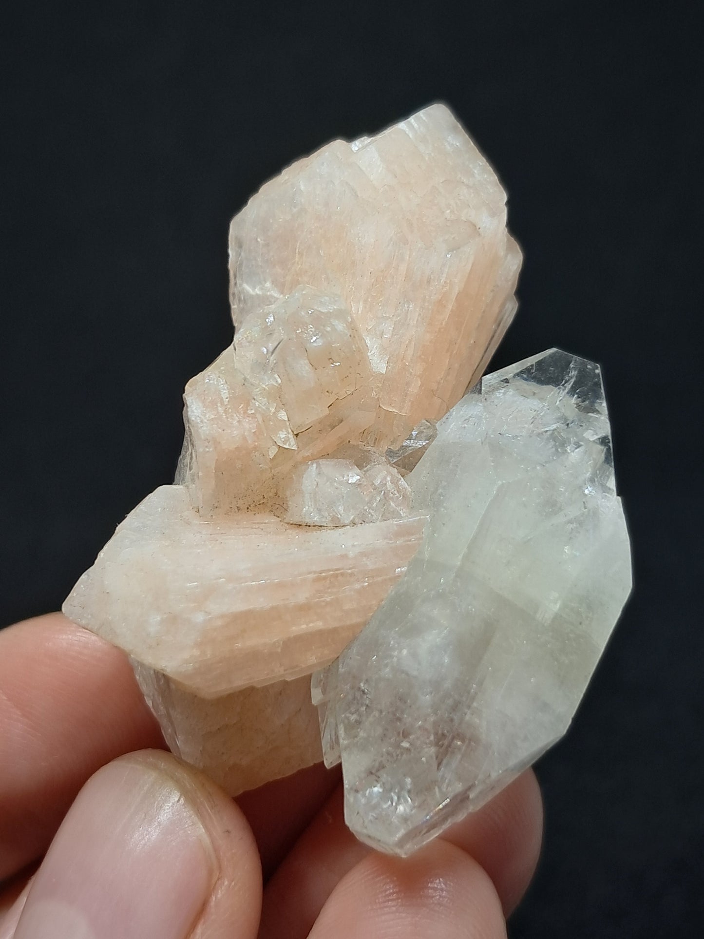 Apophyllite with Stilbite (Non-precious natural mineral) #AP7