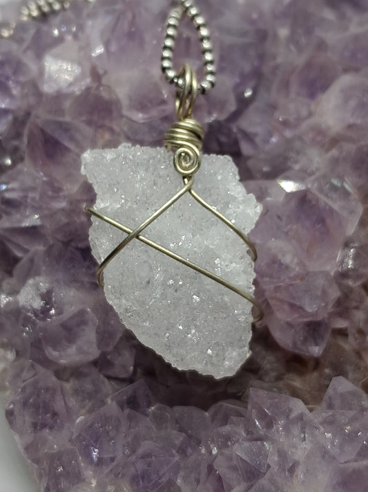 Drussy Apophyllite Pendant #JL16