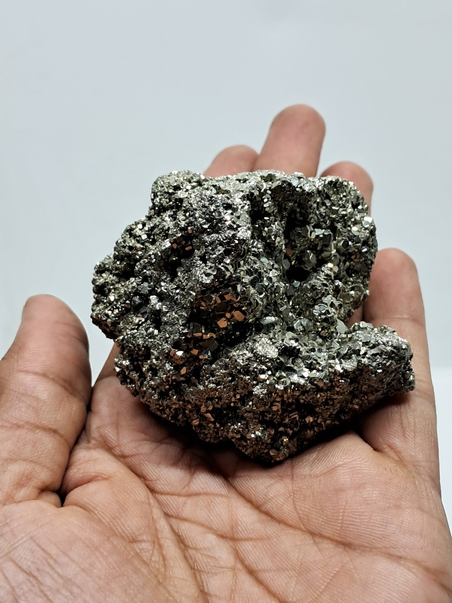 Aglomerado natural de pirita en bruto (Perú) | Ejemplar mineral | Rocas y cristales #PR5