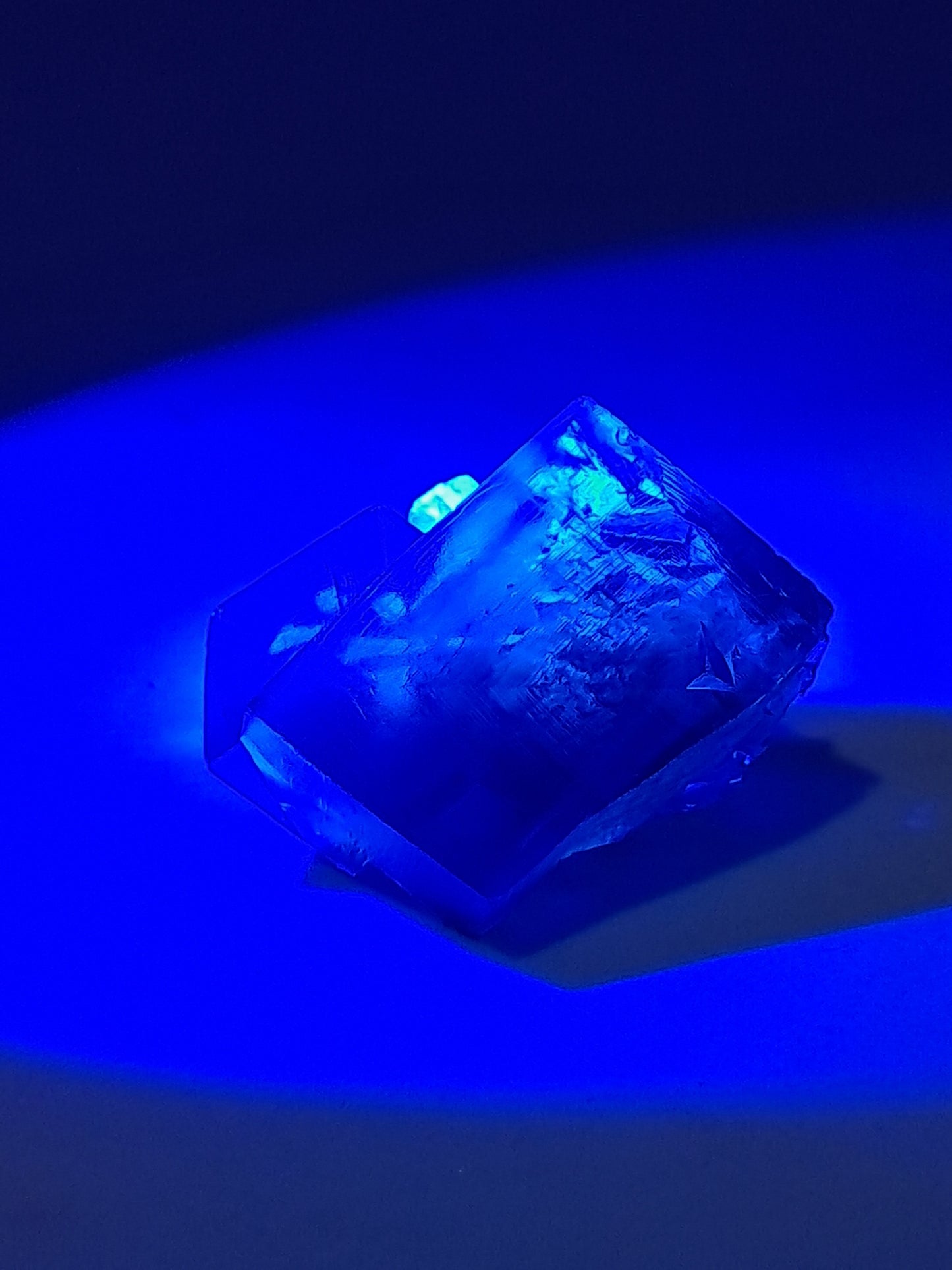 UV Reactive Fluorite (Durham, UK) Bicolor Natural Crystal | Mineral Specimen #FL2