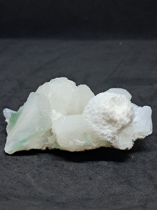 Green Apophyllite (Fluorapophyllite) and Mordenite on Stilbite #GA14