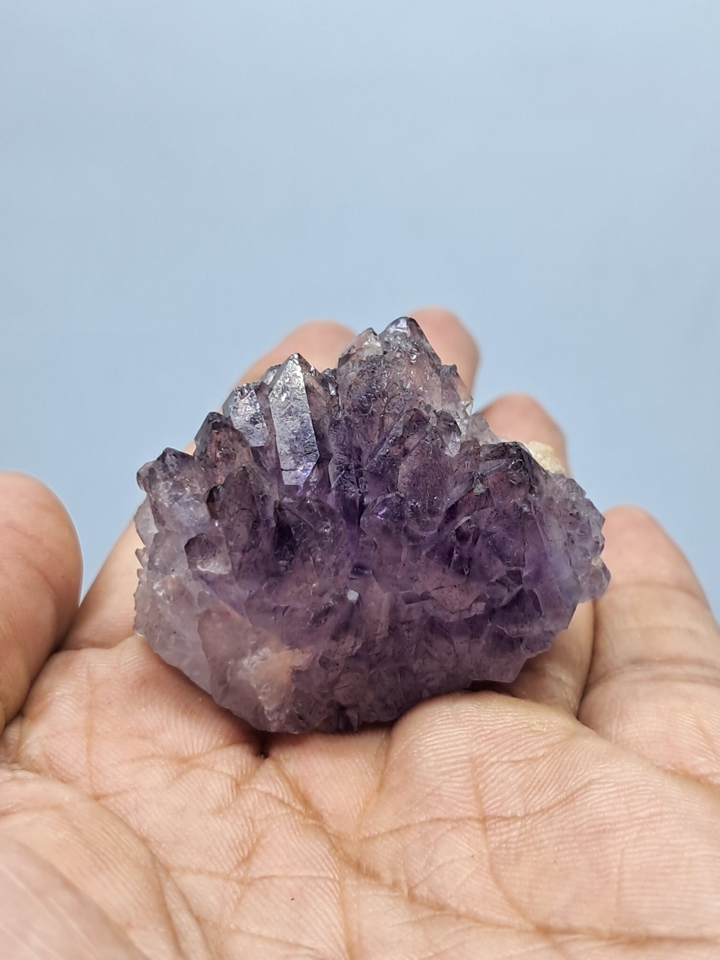 Amatista en Cetro (Karur) Cristal de Cuarzo Morado Oscuro | Piedra Natural | Ejemplar Mineral n.° KA75