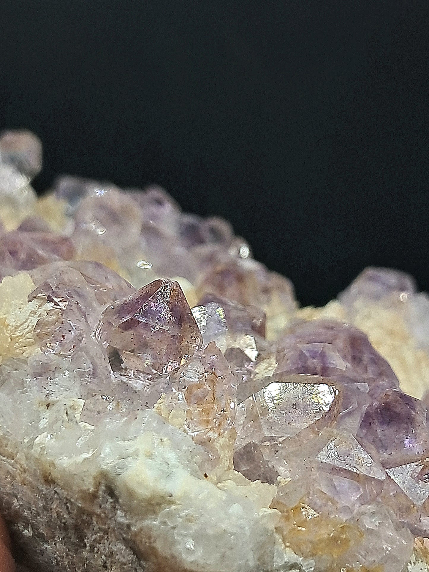 Biterminated Amethyst Scepters on Matrix (Karur) w/ UV Reactive Calcites | Crystal Cluster | Natural Stone | Mineral Specimen #KA102
