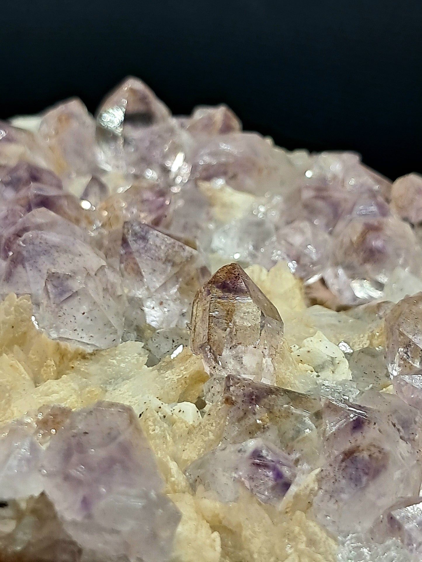 Biterminated Amethyst Scepters on Matrix (Karur) w/ UV Reactive Calcites | Crystal Cluster | Natural Stone | Mineral Specimen #KA102