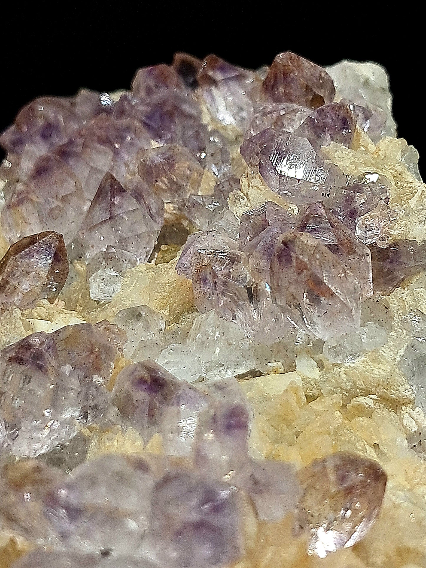 Biterminated Amethyst Scepters on Matrix (Karur) w/ UV Reactive Calcites | Crystal Cluster | Natural Stone | Mineral Specimen #KA102
