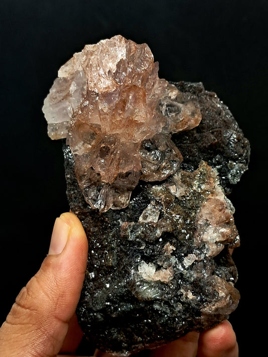 Amethyst with Limonite in Honeycomb Formation on Clinochlorite Matrix (Karur) | Crystal Cluster | Natural Stone | Mineral Specimen #KA103