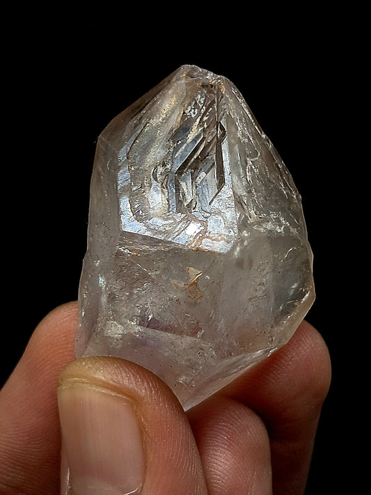 Biterminated Fenster (Window) Quartz w/ Amethyst (Karur) | Skeletal Crystal Point | Natural Stone | Mineral Specimen #KA105