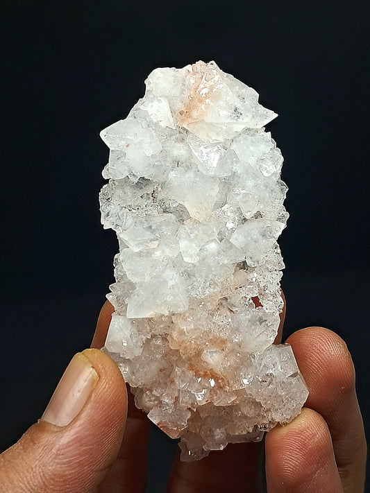 Octahedral Apophyllite Floater Cluster w/ Hematite (Ajanta) Natural Crystal | Mineral Specimen #AP33