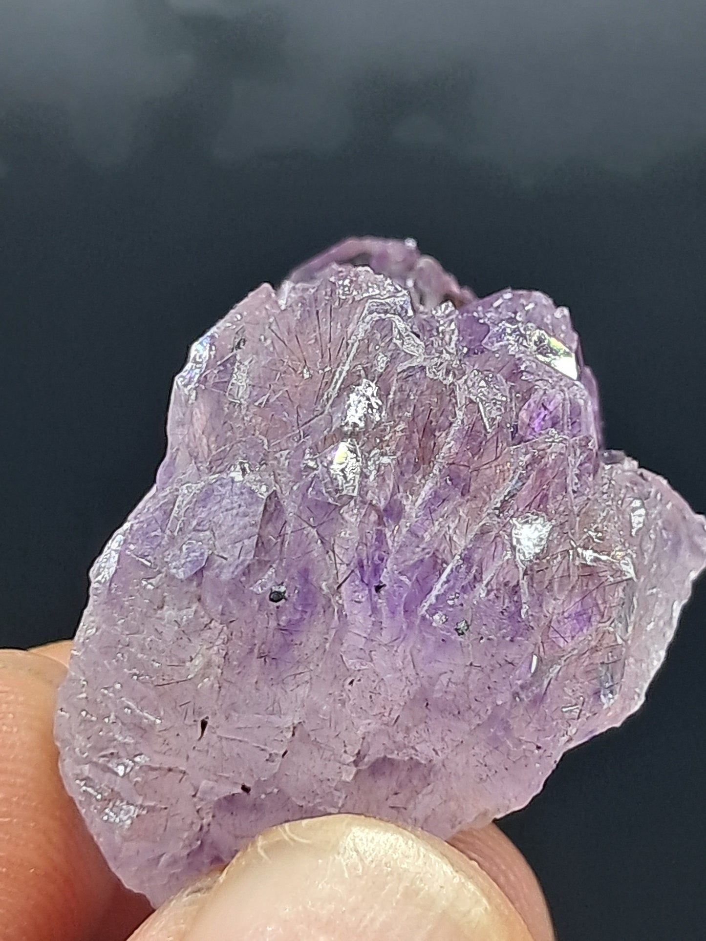 Formación de Amatista en "Panal" (Karur) | Crecimiento interno | Cristal natural | Ejemplar mineral | Super Seven #KA161
