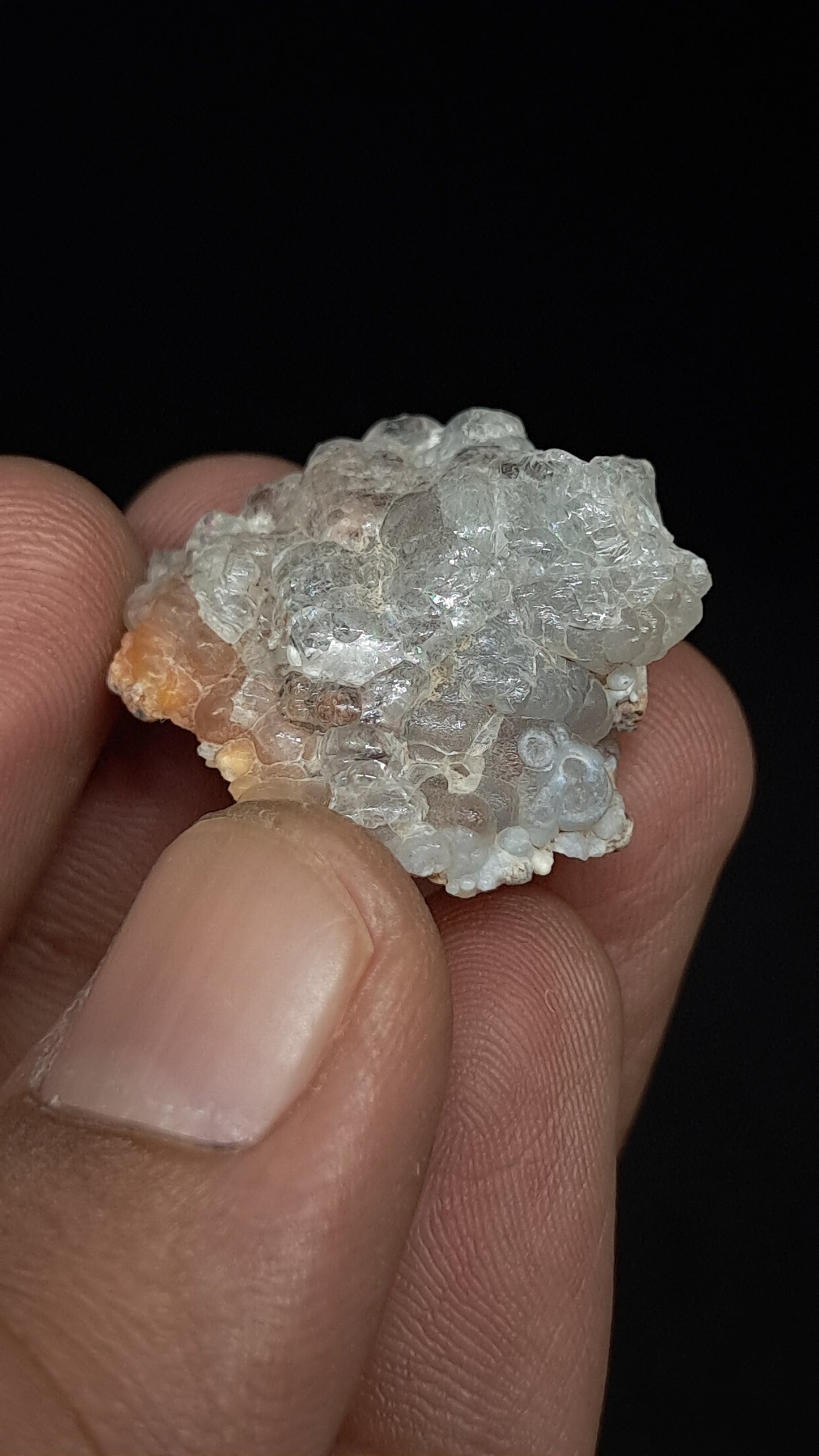 Hyalite Opal on Matrix (Mexico) Rough Crystal Stone | UV-Reactive Mineral Specimen #OH8