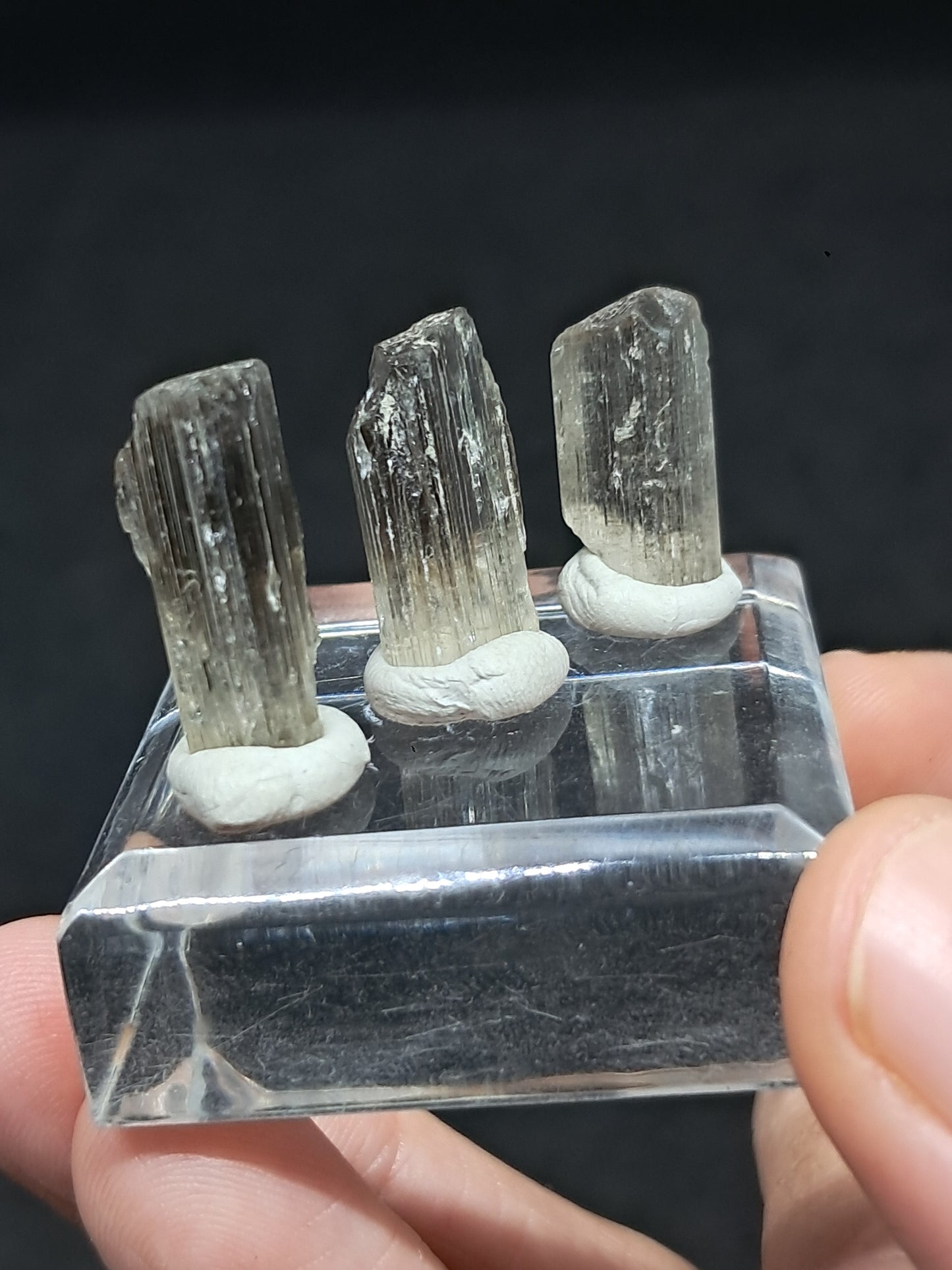 Set of 3 Fluorescent Scapolite Crystals (Karur) UV Reactive | Rough Stone | Natural Mineral Specimen #SCP27