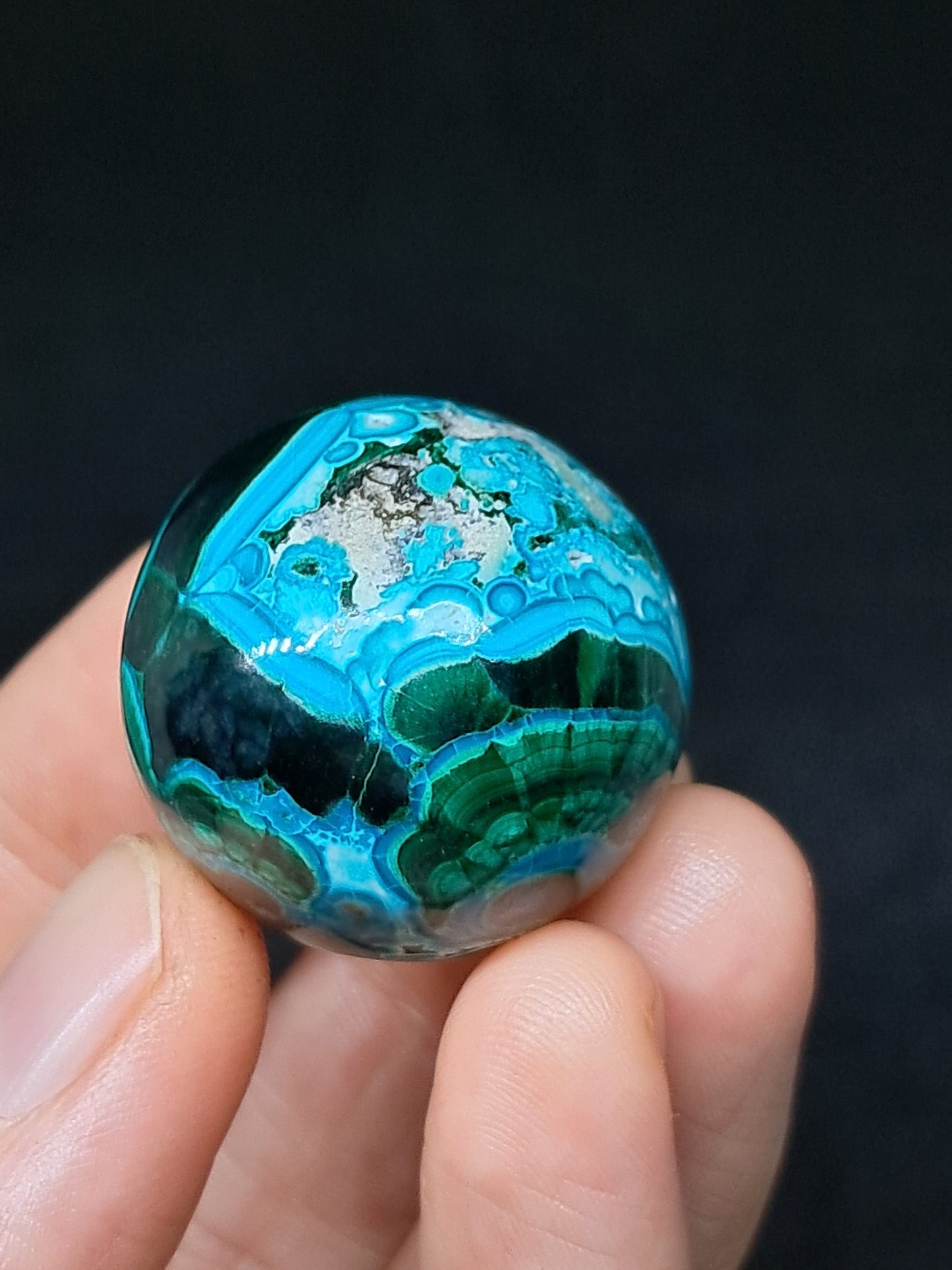 Chrysocolla w/ Malachite Sphere | Good Quality Natural Stone