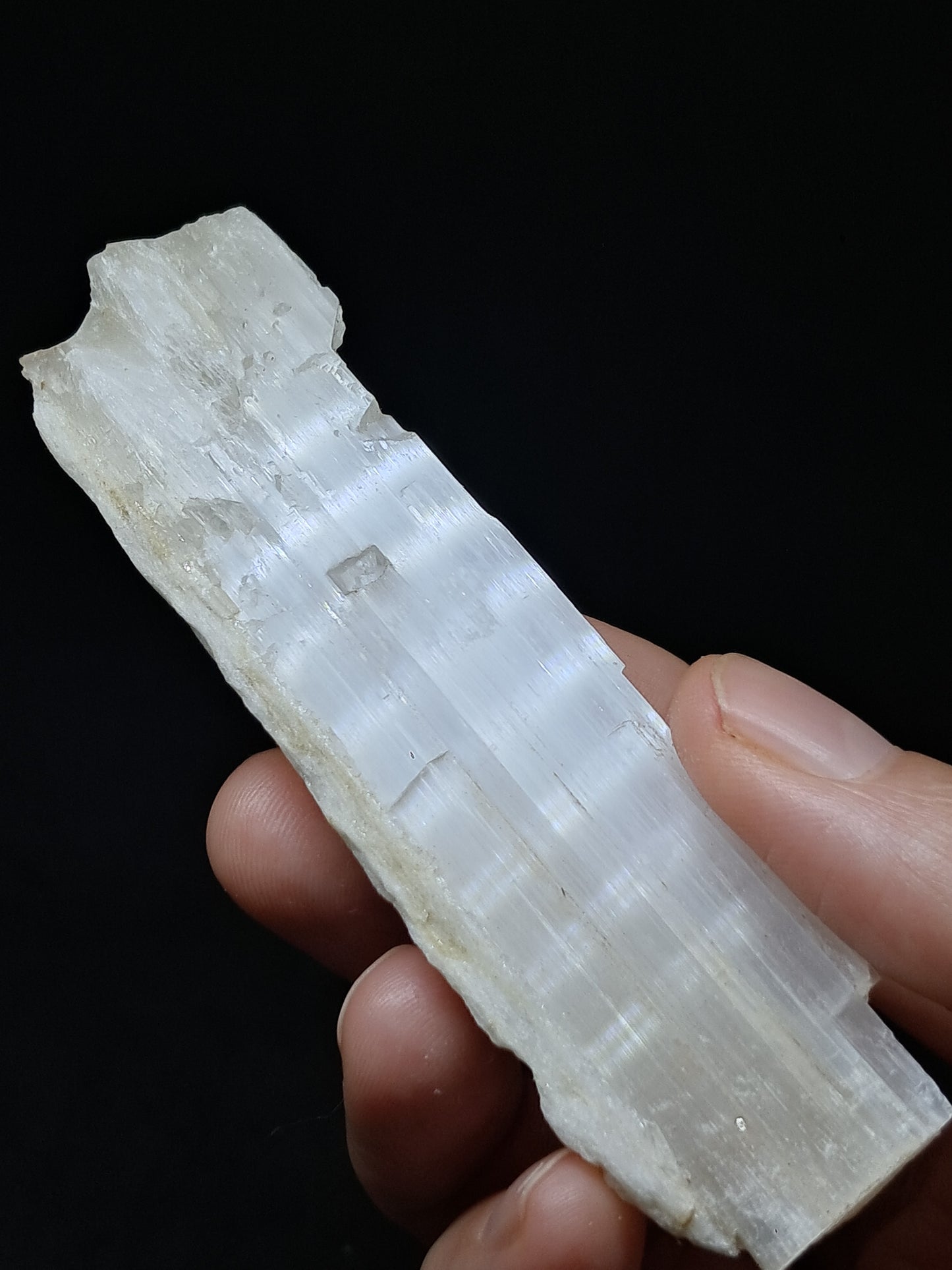 Satin Spar *Selenite* (India) Fibrous Gypsum | Mineral Specimen | Rough Crystal #SE2