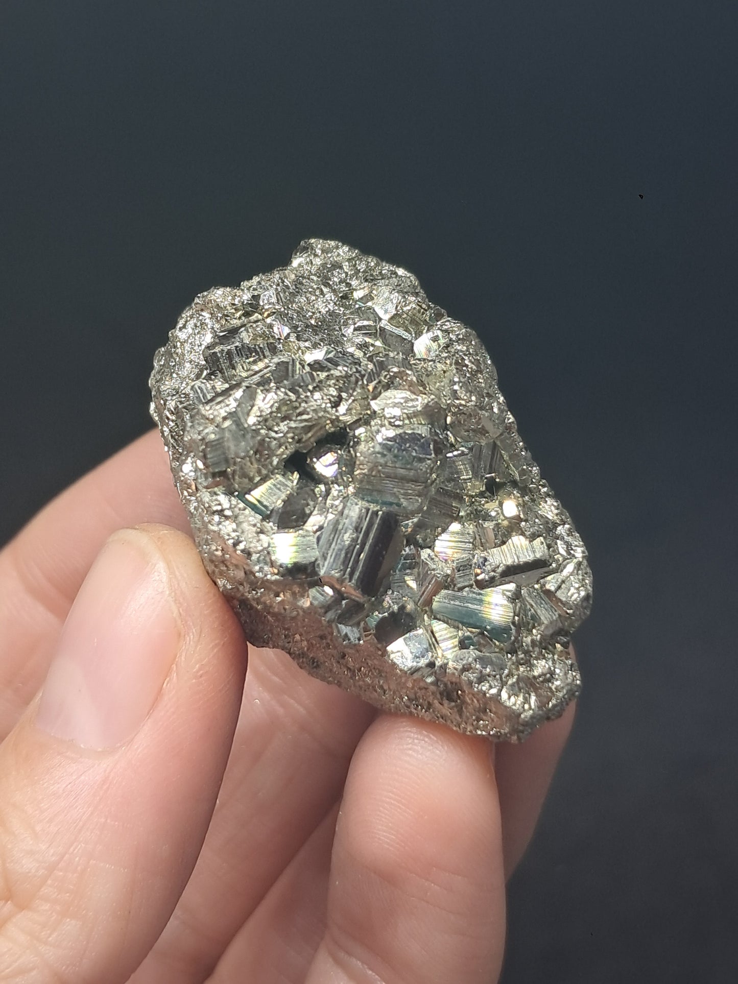 Pirita en Bruto (Perú) Drusa Natural | Mineral de Colección | Rocas y Cristales #PR29