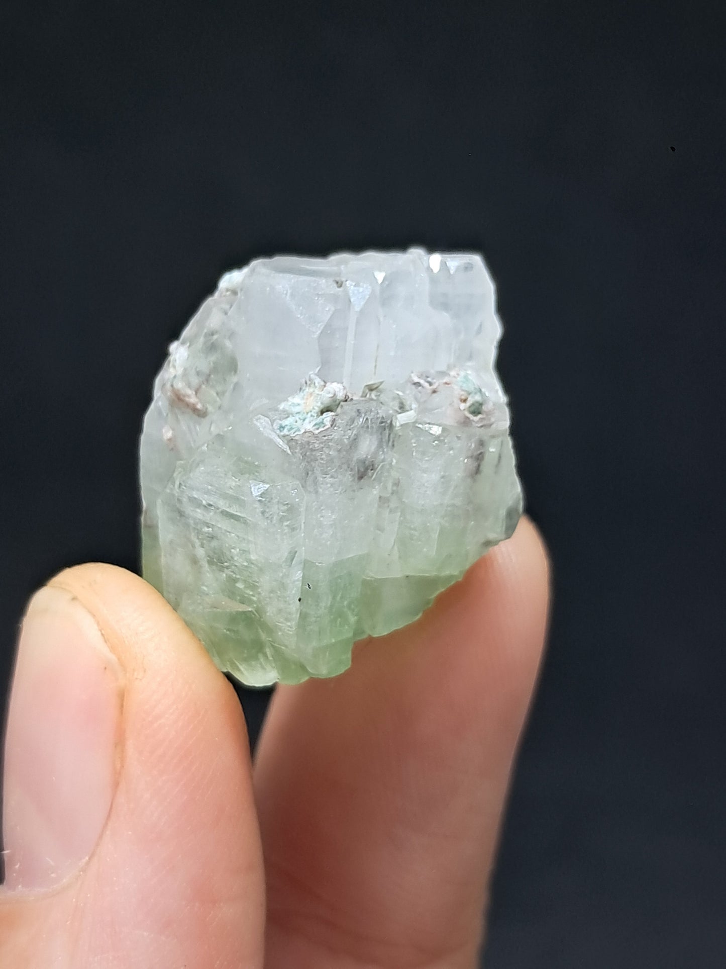 Green Apophyllite (Fluorapophyllite) (Ajanta) Natural Crystal | Mineral Specimen #GA41