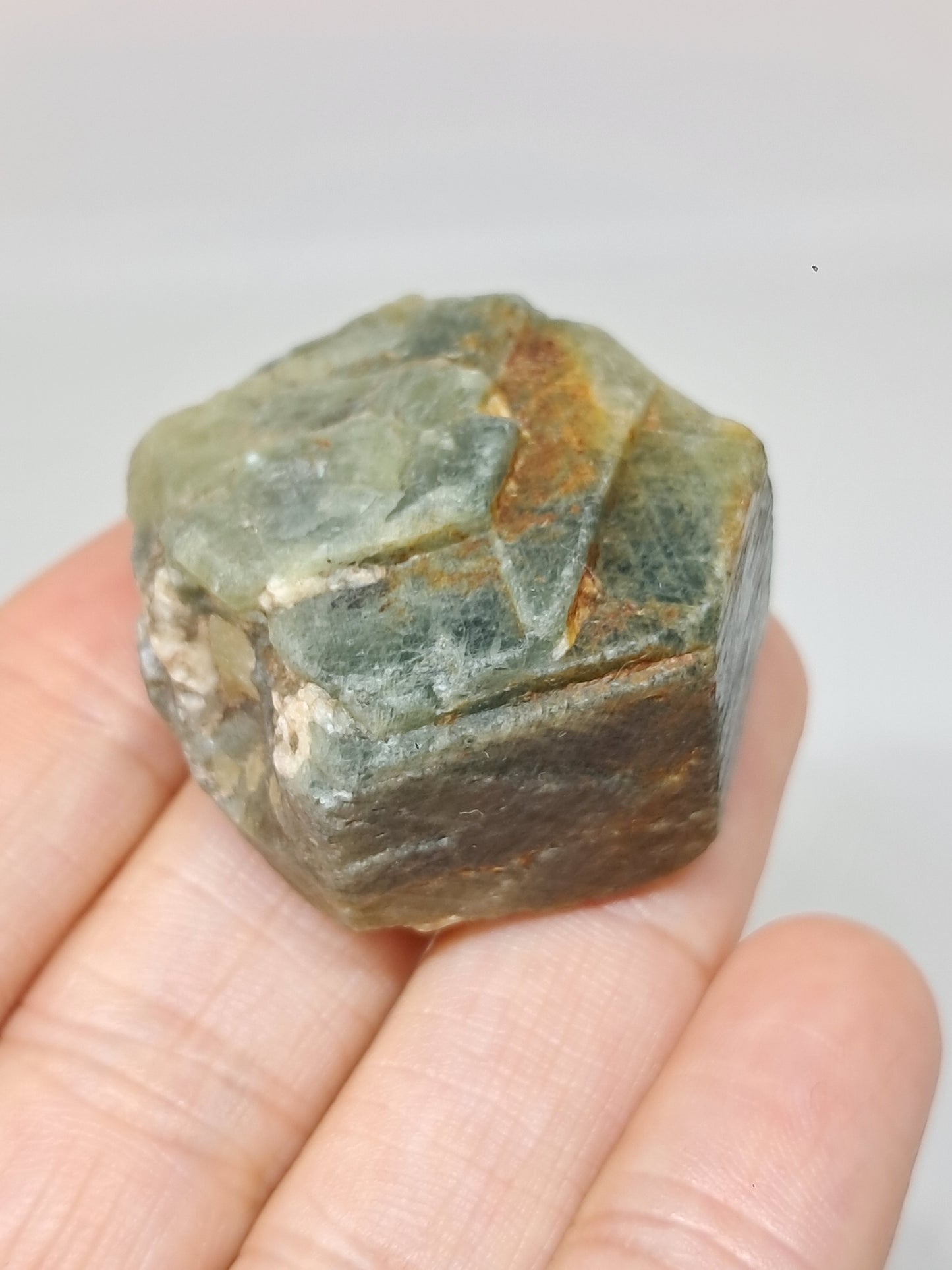 Natural Greenish-Blue *Teal* Sapphire Crystal (Karur) Rough Stone | Mineral Specimen #SP48