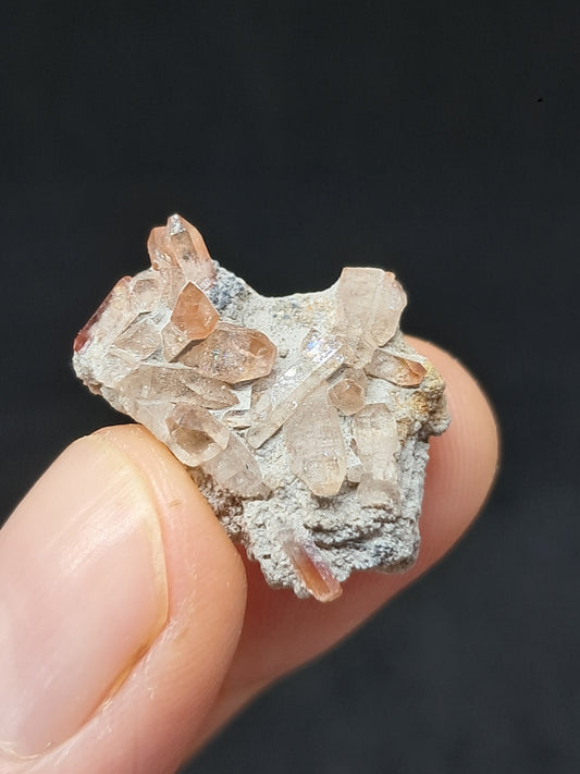 Cristales de topacio natural en matriz (México), piedra preciosa rara | Ejemplar mineral n.° TPZ15