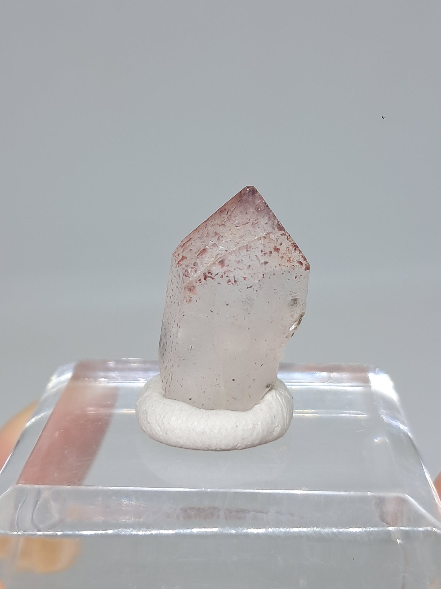 Hematite Included Quartz (Karur) Natural Crystal Point | Mineral Specimen #HPQ66