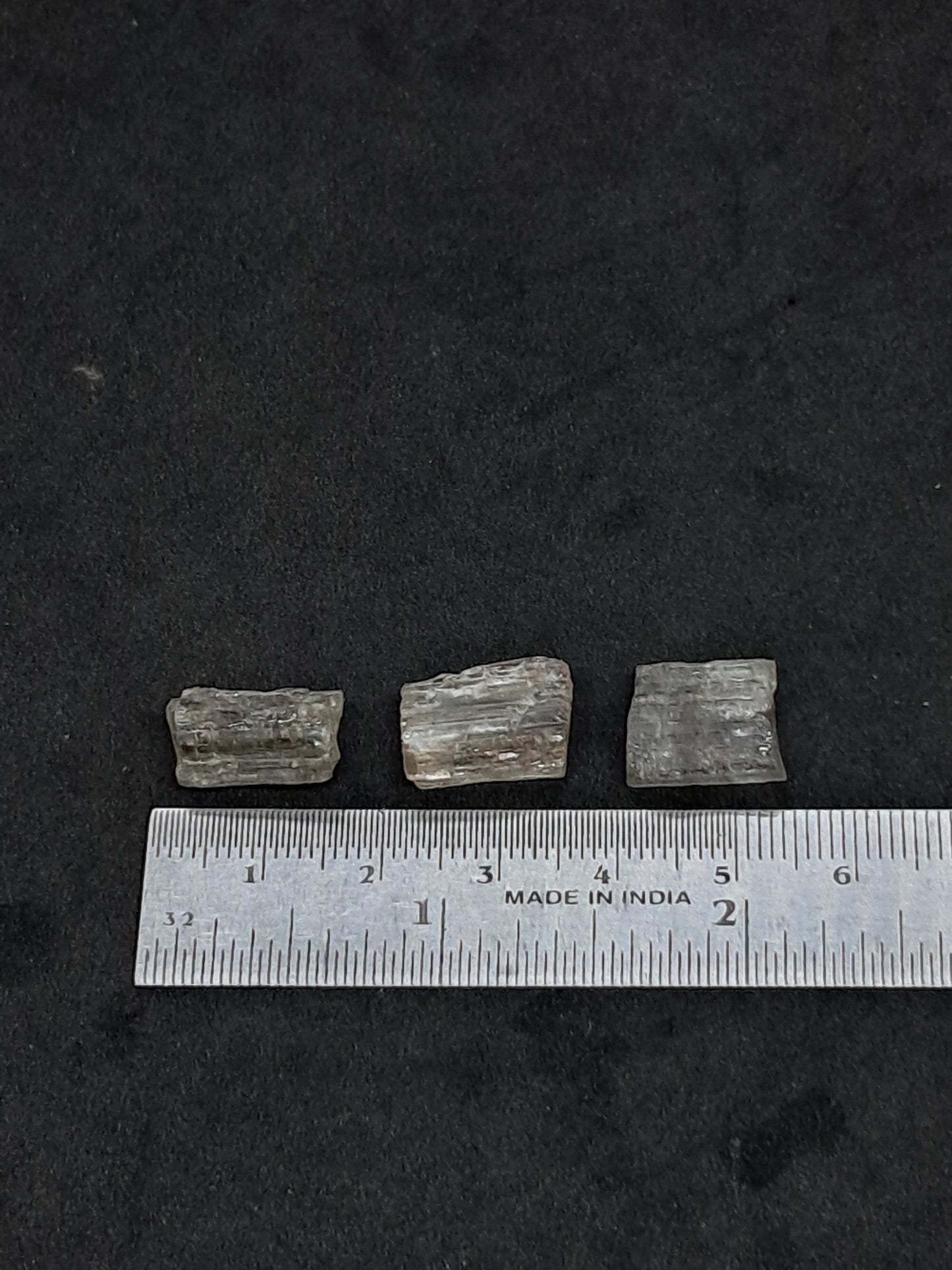 Set of 3 Fluorescent Scapolite Crystals (Karur) UV Reactive | Rough Stone | Natural Mineral Specimen #SCP23