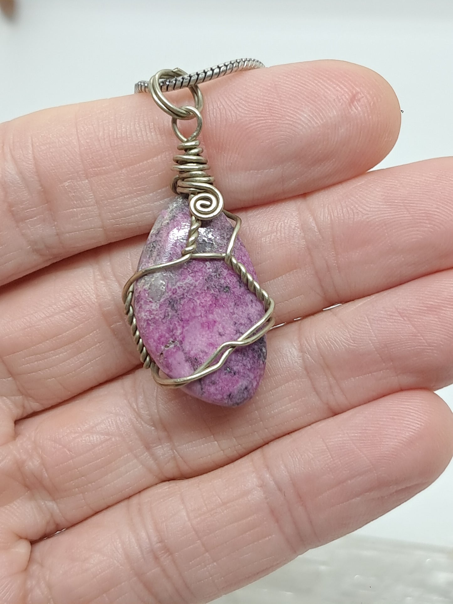 Cobaltoan Calcite Pendant | Handcrafted Jewelry | Unique Necklace #JL59