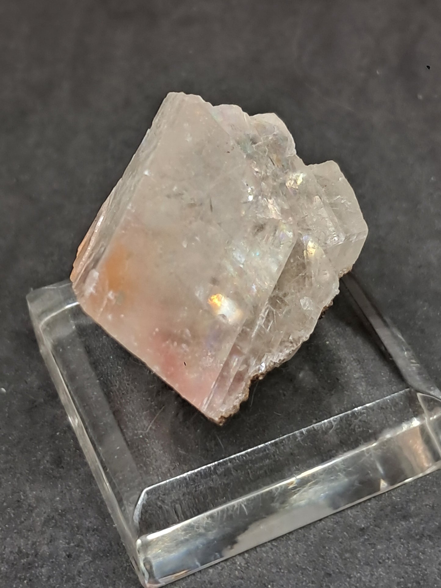 Calcita Rojiza/Rosa con Mesolita *Hallazgo Raro* (Pithampur) Cristal Natural | Piedra Bruta | Muestra Mineral #CA35