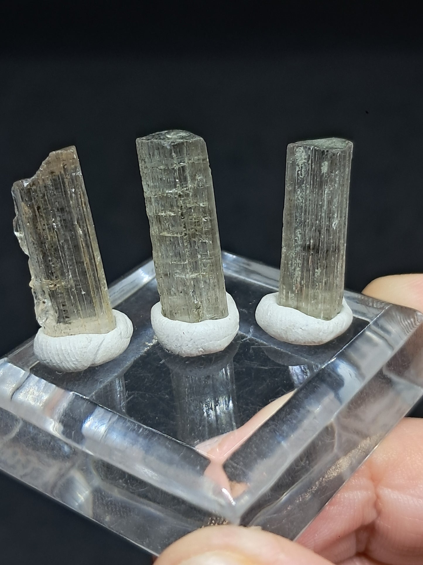 Set of 3 Fluorescent Scapolite Crystals (Karur) UV Reactive | Rough Stone | Natural Mineral Specimen #SCP26