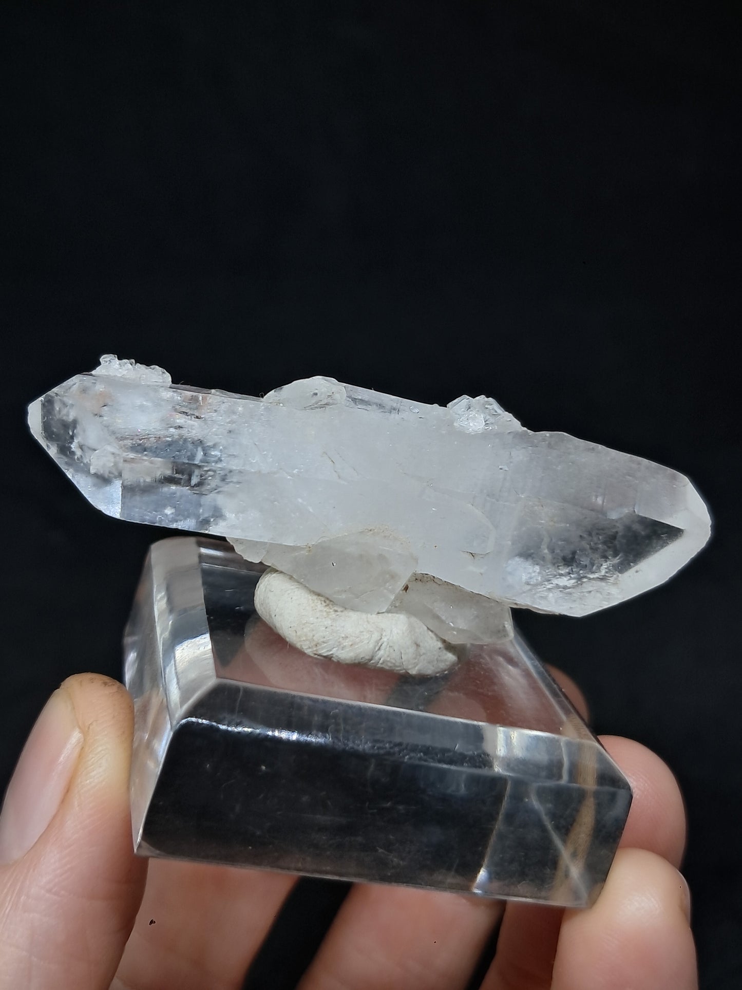 Punta biterminada de cuarzo del Himalaya | Cristal natural | Ejemplar mineral n.° CH64