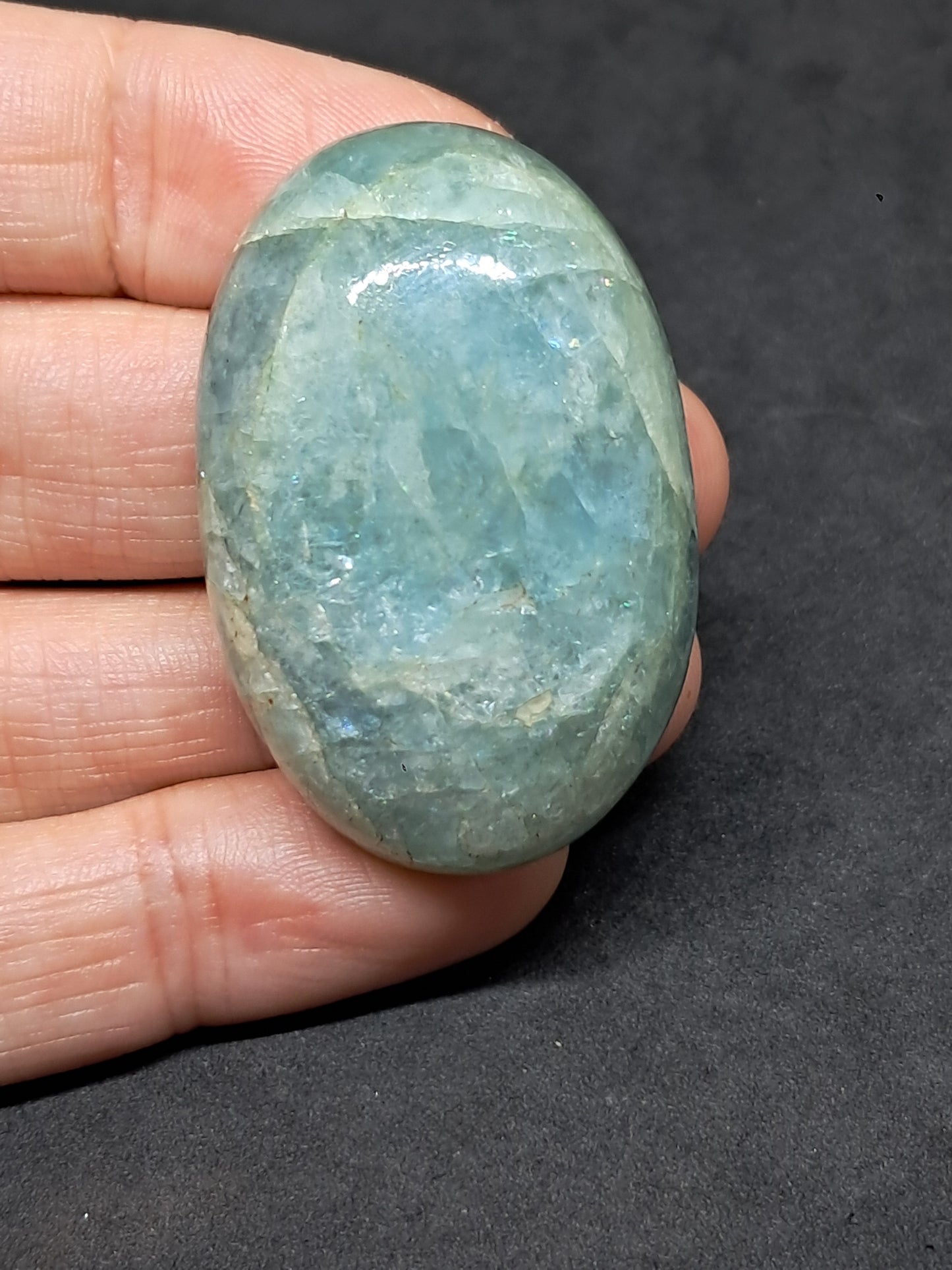 Aquamarine Cabochon Large Size | Polished Natural Stone