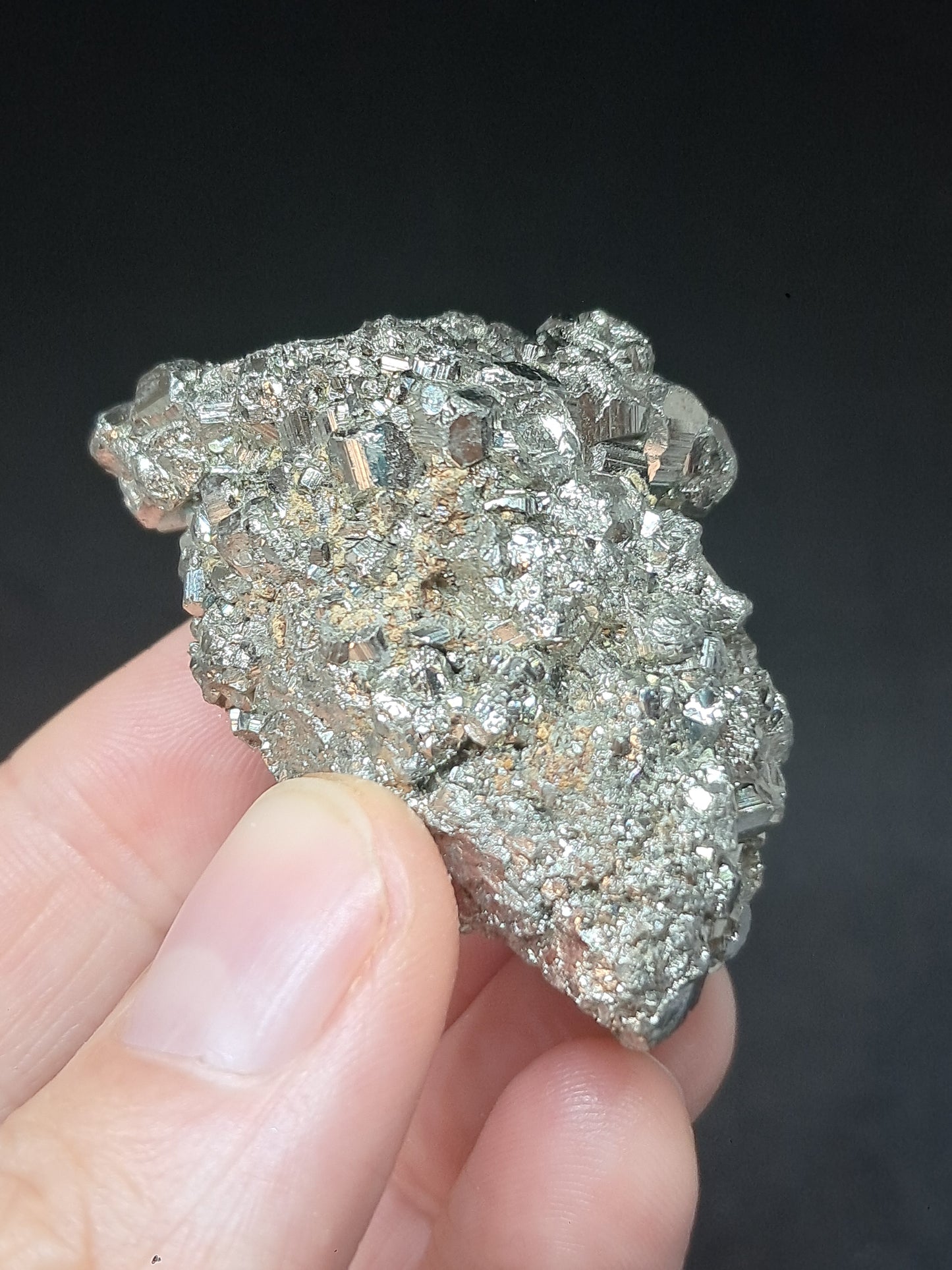 Pirita en bruto (Perú) Drusa natural | Ejemplar mineral | Rocas y cristales #PR21