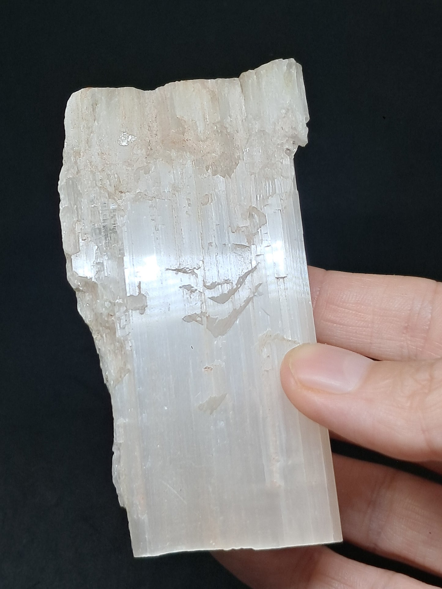 Satin Spar *Selenite* (India) Fibrous Gypsum | Mineral Specimen | Rough Crystal #SE1