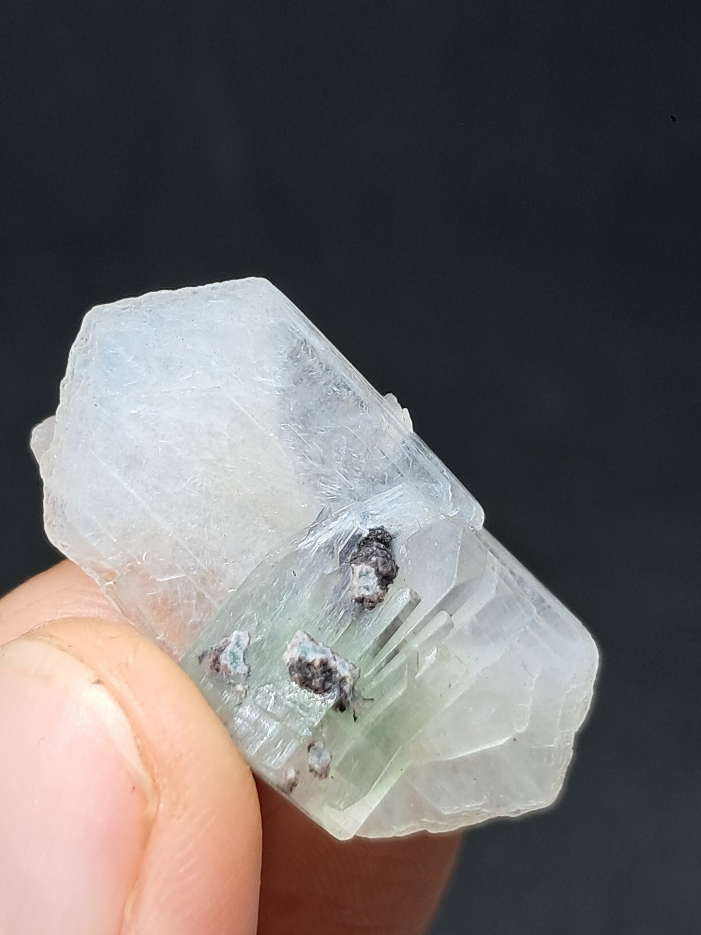 Green Apophyllite w/ Stilbite (Fluorapophyllite) (Ajanta) Natural Crystal | Mineral Specimen #GA43