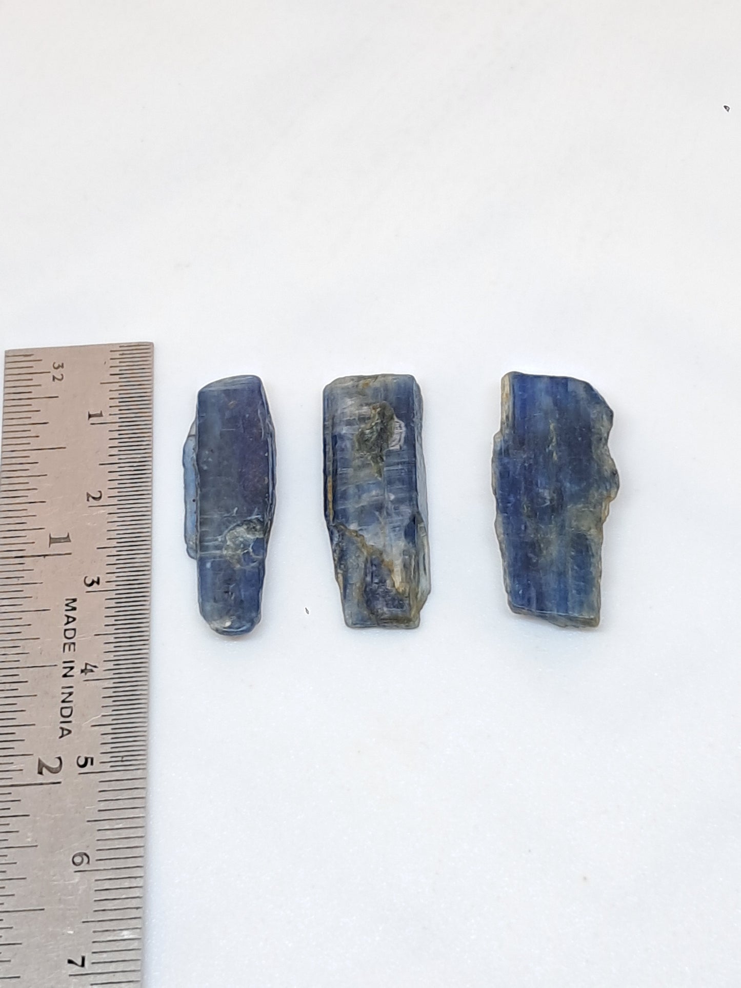 Set of 3 Blue Kyanites (Nepal) Natural Crystals #KY24