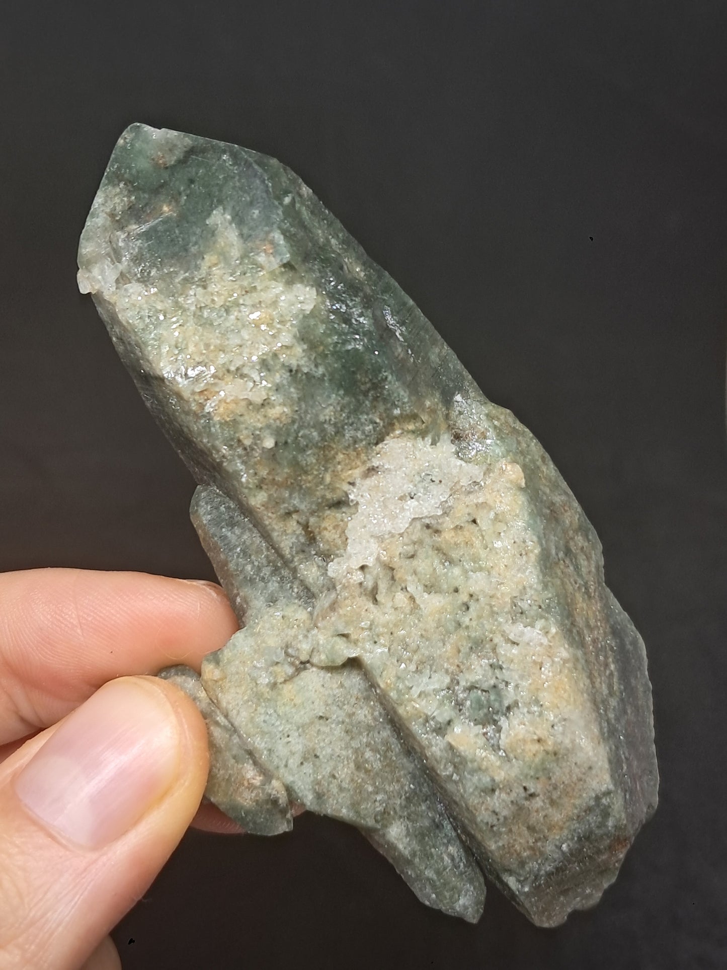 Chlorite Quartz (Kullu) Natural Point | Garden Chamanic Crystal #CQ64