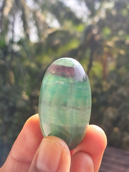 Rainbow Fluorite Shivalingam | Polished Natural Crystal Stone #RF4